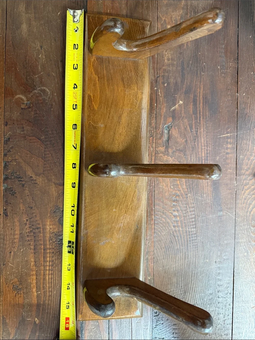 Vintage Fraber Italy Wooden Wall Coat Rack Mid Century Modern Sculptural Hooks